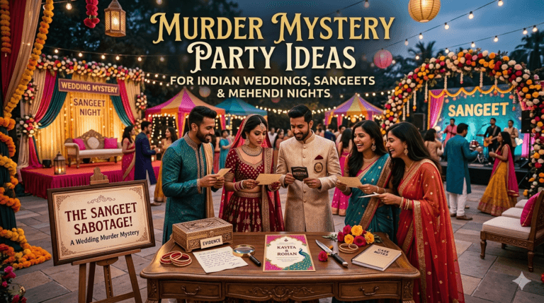 Murder Mystery Party Ideas for Indian Weddings, Sangeets & Mehendi Nights